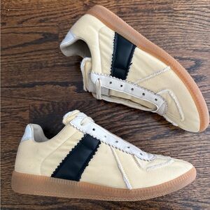 Maison Martin Margiela Cream and Black Sneakers